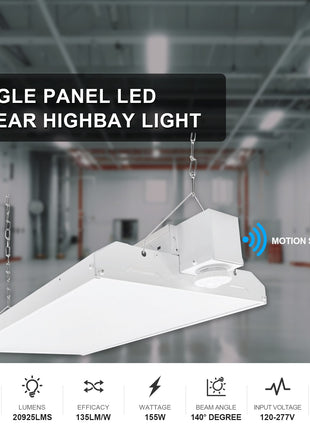 2FT 155W LED Linear High Bay With Motion Sensor,5000K,20925LM
