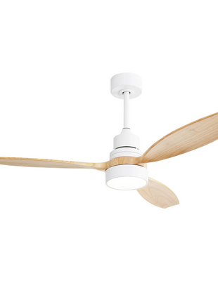 52 Inch Wood Ceiling Fan With 3CCT LED Light And Remote Control