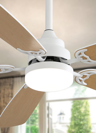 52 Inch 18W Ceiling Fan With LED Lights And Remote Control