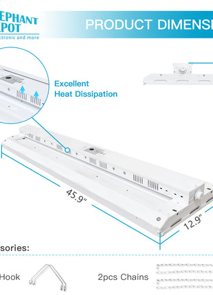 300W Integrated LED Linear High Bay,5000K,40500LM