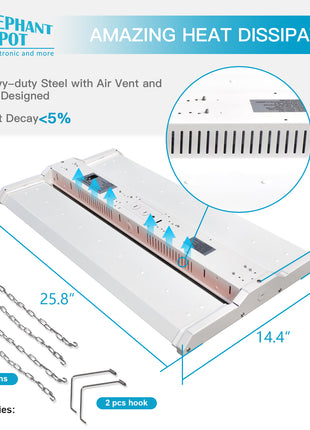 220W LED Linear High Bay,5000K,29700LM,0-10V Dimmable