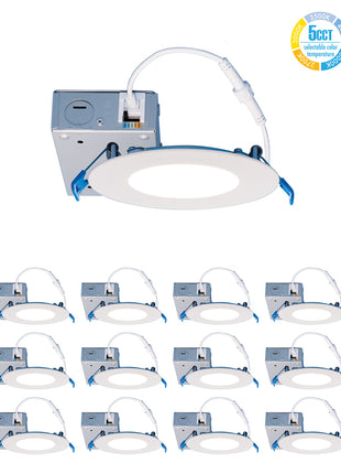 3inch Recessed Lighting LED Fixture-5CCT,500Lumens,8W-Residential Square  Downlight-12Pack-Wholesale