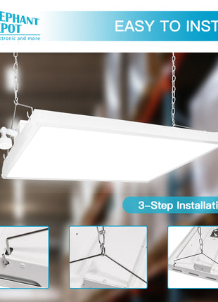 2FT 155W Integrated LED Linear High Bay with Motion Sensor,5000K,20925LM (4 Pack)