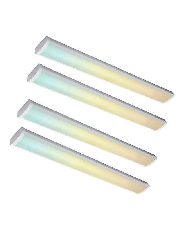 4FT LED Wraparound Light Fixture,3CCT,3680 to 5520LM,32W/40W/48W,0-10V Dimmable,4Pack