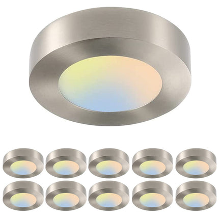5.5 Inch 10.5W LED Ceiling Light Flush Mount,5CCT,580Lumens,Dimmable,10Pack