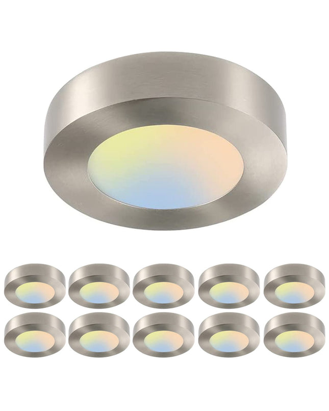 5.5 Inch 10.5W LED Ceiling Light Flush Mount,5CCT,580Lumens,Dimmable,10Pack
