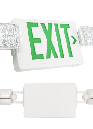 Led Exit sign Emergency Light with Battery Backup ,UL Listed ,Commercial Emergency Lights Combo(1 Pack)
