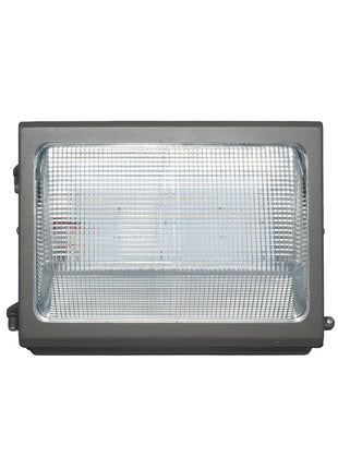 75W LED Eco Commercial Wallpack, 8635 lumens, daylight 5000K, heavy duty die-cast aluminum, DLC