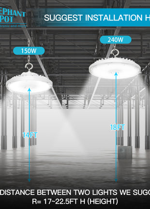 LED UFO High Bay,3CCT & Wattage Selectable,Up to  21000LM,0-10V Dimmable