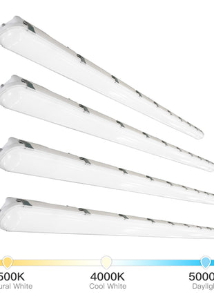8FT Dimmable LED Vapor Tight Light,3CCT,8450 to 11700LM,65W/75W/90W,4Pack
