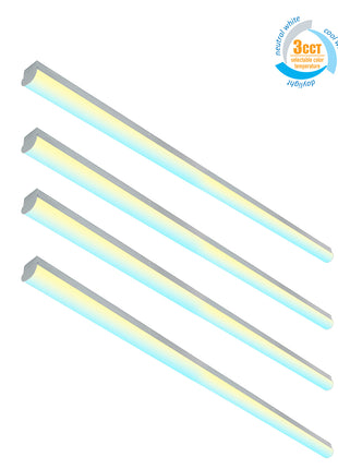 8FT Dimmable LED Linear Strip Light,3CCT,8450 to 11700LM,65W/75W/90W,4Pack