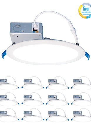 8inch Recessed Lighting LED Fixture-5CCT,1500Lumens,18W-Residential Square  Downlight-12Pack-Wholesale
