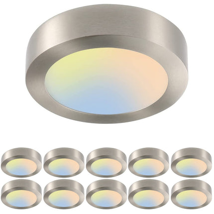9 Inch 18.5W LED Ceiling Light Flush Mount,5CCT,1050Lumens,Dimmable,10Pack