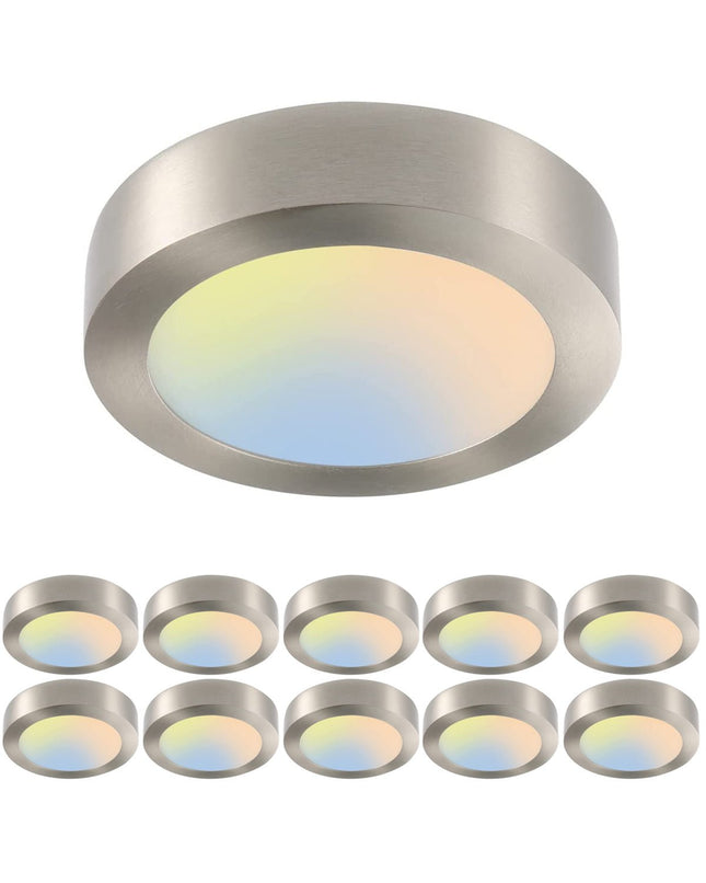 9 Inch 18.5W LED Ceiling Light Flush Mount,5CCT,1050Lumens,Dimmable,10Pack
