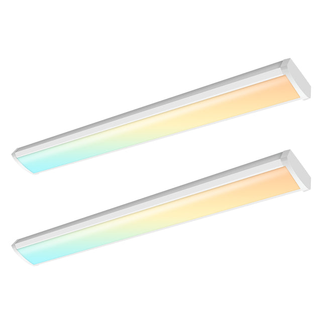 4FT LED Wraparound Light Fixture,3CCT,3680 to 5520LM,32W/40W/48W,0-10V Dimmable,2Pack