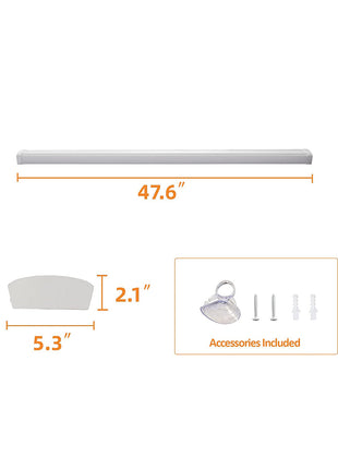 4FT LED Wraparound Light Fixture,3CCT,3680 to 5520LM,32W/40W/48W,0-10V Dimmable,2Pack