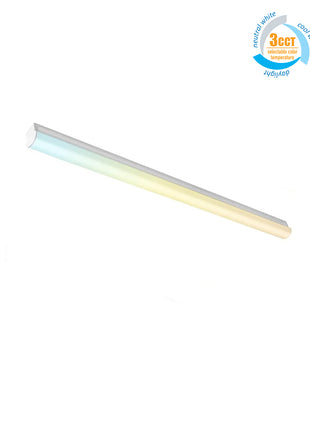 4FT LED Linear Strip Light, 3 Color Selectable 3500K-5000K,Lumen Adjustable 4420/4940/5850LM,120-277V, 0-10V Dimmable LED Shop Light, UL Certified, DLC Listed