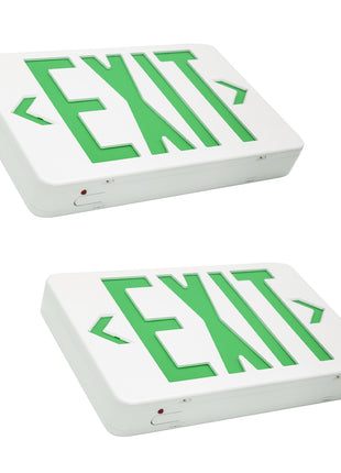 Thermoplastic Led Exit Emergency Light Fixtures,Commercial Lights Warning Lighting With Battery Backup(2 Packs)