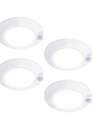 6 Inch 14W LED Motion Sensor LED Disk Light,3000K,950Lumens,4Pack