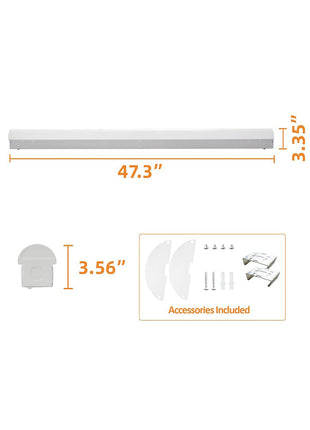 4FT LED Linear Strip Light,3CCT,4420 to 5850LM,34W/38W/45W,0-10V Dimmable