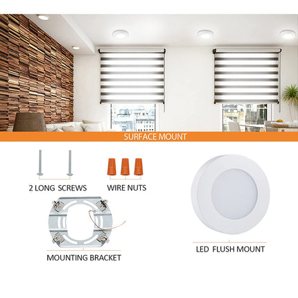 13 Inch 25W LED Flush Mount Ceiling Light,5CCT,1375Lumens,Dimmable,10Pack